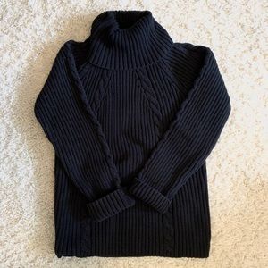 Black chunky turtleneck